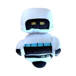 Disney Pixar Wall-E M-O Plush Robot Toy 9" White Black Soft Stuffed Collectible